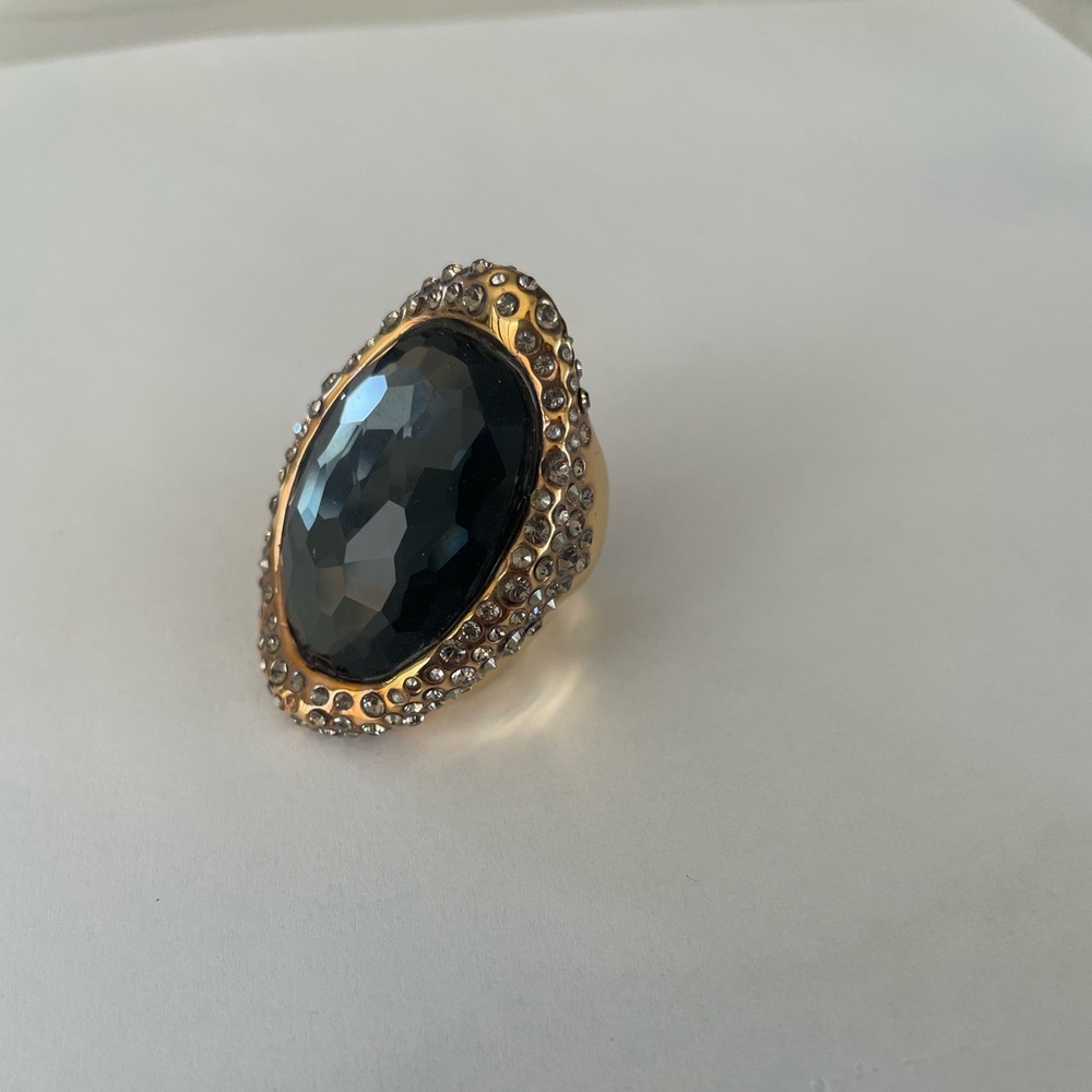Alexis Bittar Crystal Encrusted Statement Ring size 6 - Picture 2 of 11